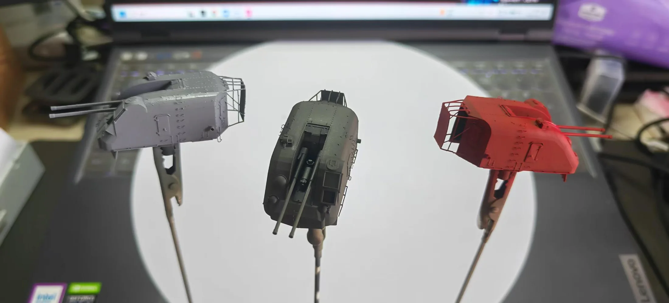 舰船炮塔部件的多轮打样与涂装测试